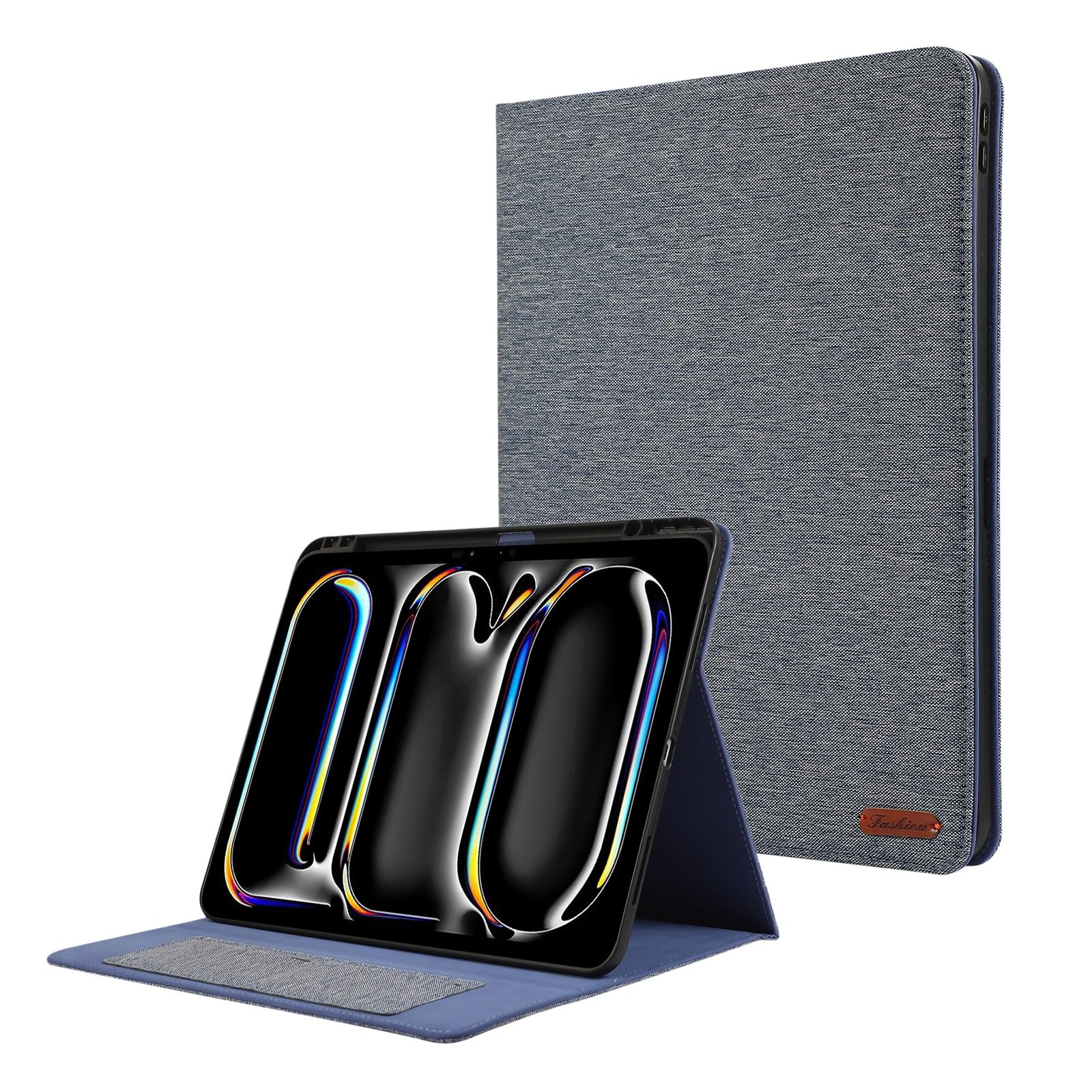 Coque rigide iPad Pro 13 M4 étui haut de gamme bleu au design ultra-fin - 8