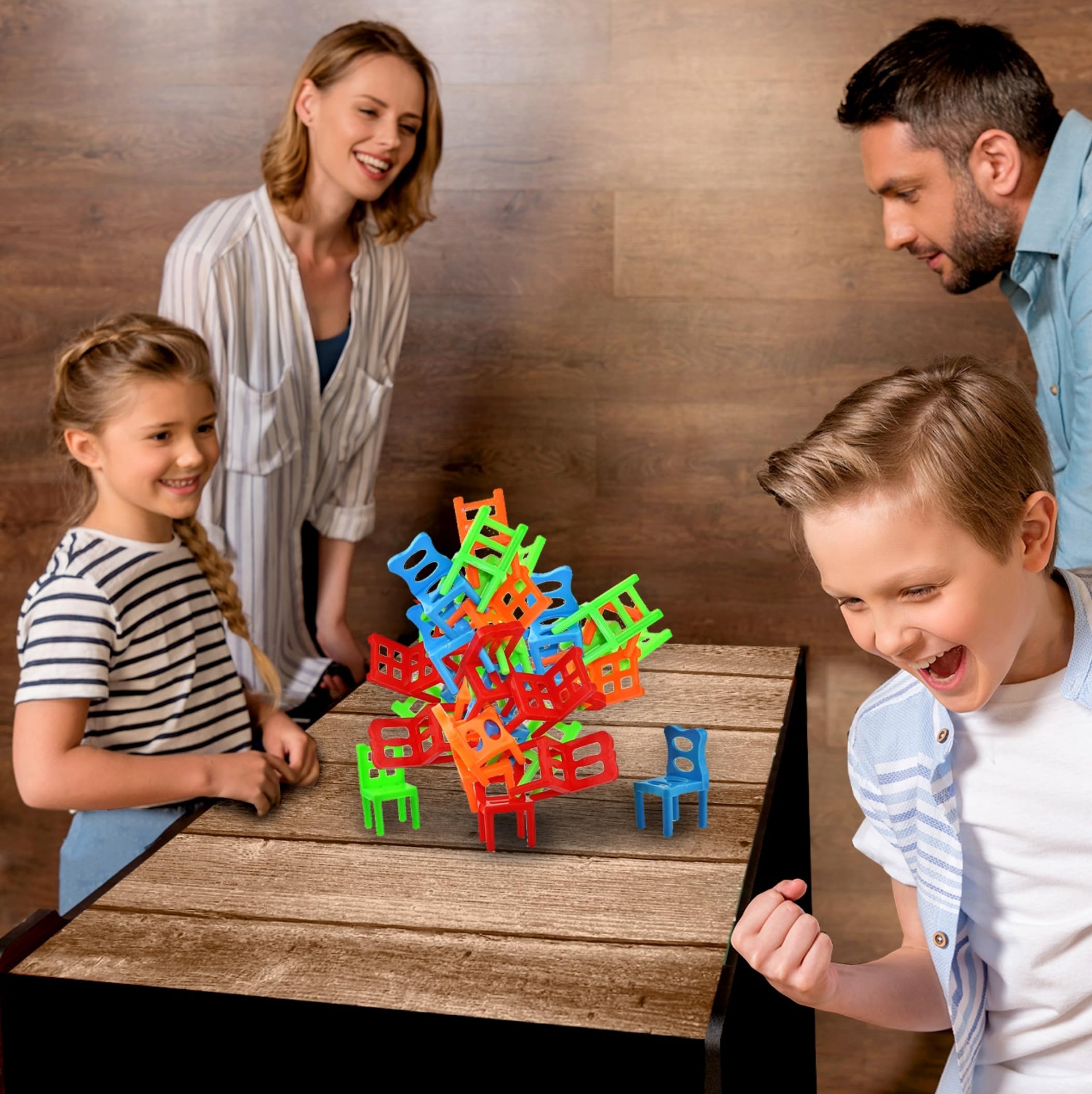 Premium Popular Stacking Game Chair on Chair - Balance Chairs Ladder & Chairs Stacking Chair Game Skill Game Family Game with Fun - Image 4