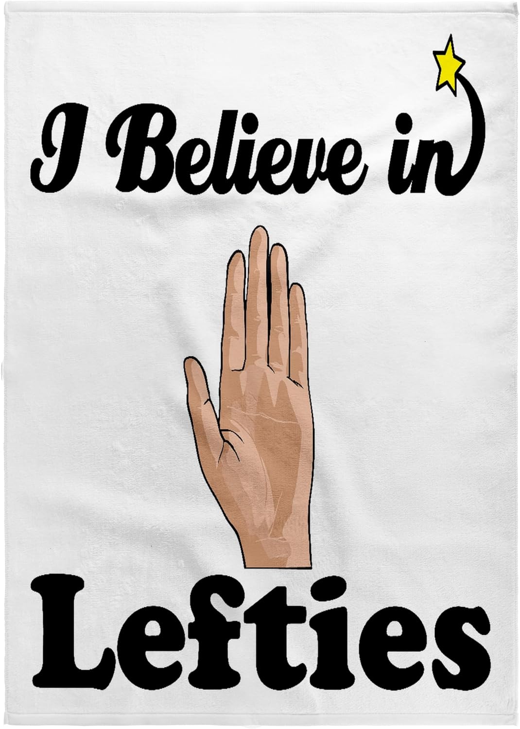 3dRose I Believe in Lefties 22x30 Bath Hand Pool Towel