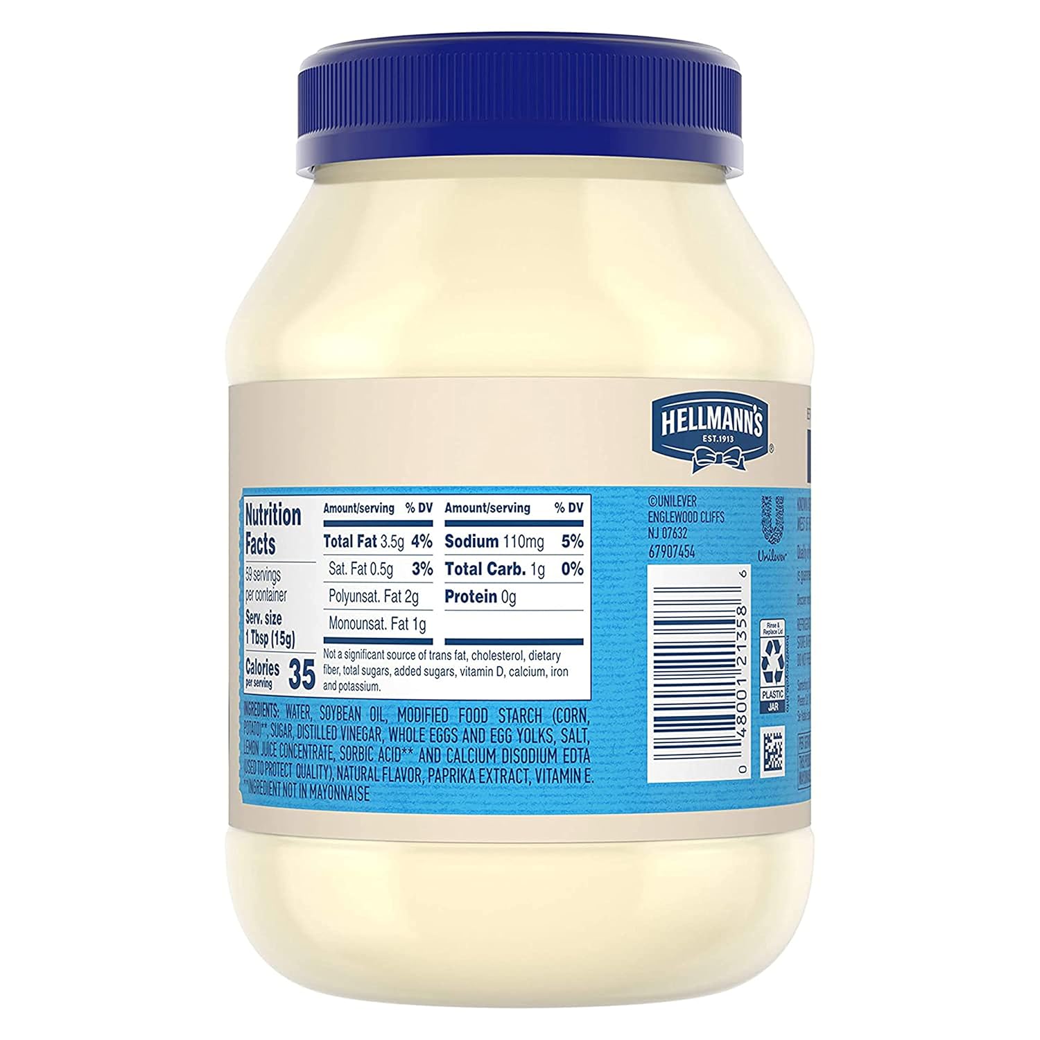 Hellmann's Light Mayonnaise 3 Count Light Mayo For a Creamy Condiment for Sandwiches and Simple Meals 60% Less Fat and Calories than Regular Mayonnaise 30 oz