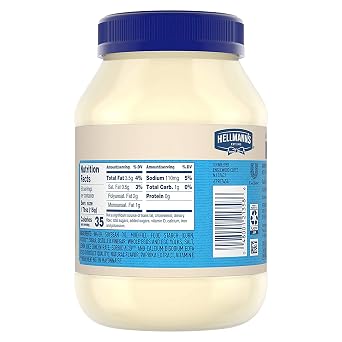 Hellmann's Light Mayonnaise 30 oz, Lite Mayo Jar, Sandwich Spread, 3PK