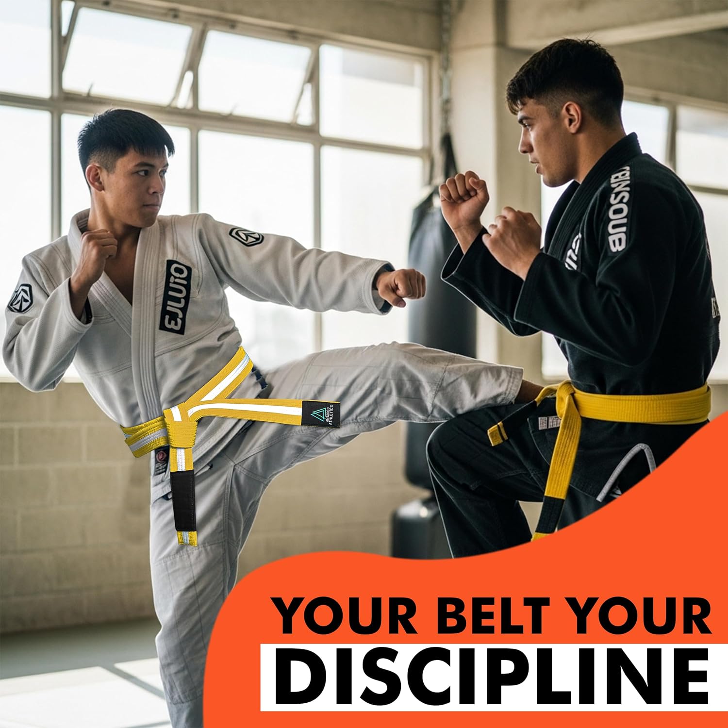 Brazilian Jiu Jitsu Belts Preshurunk Martial Arts Youth BJJ Belts for Girls & Boys with BJJ Ranking Stripes - Image 4