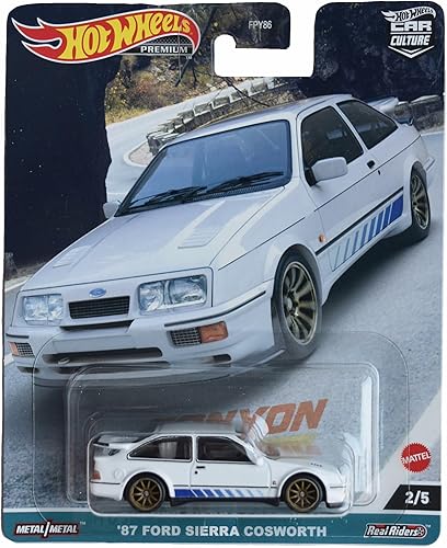 Hot Wheels Ford Sierra Cosworth '87, Cultura de coches premium 25 Blanco