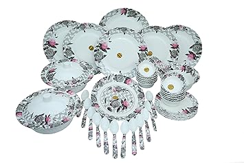 Zikra Melamine Round Dinner Set of 44 pcs.