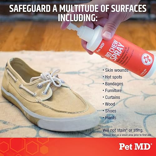 Miniatura 3 de Pet MD Spray antimasticable para perros y gatos – Spray amargo multisuperficie para dejar de morder y masticar – Spray disuasorio para perros para