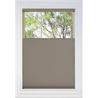 BlindsAvenue Cordless Top Down Bottom Up Cellular Honeycomb Shade, 9/16" Single Cell, Blackout, Warm Cocoa, Size: 62" W x 72" H