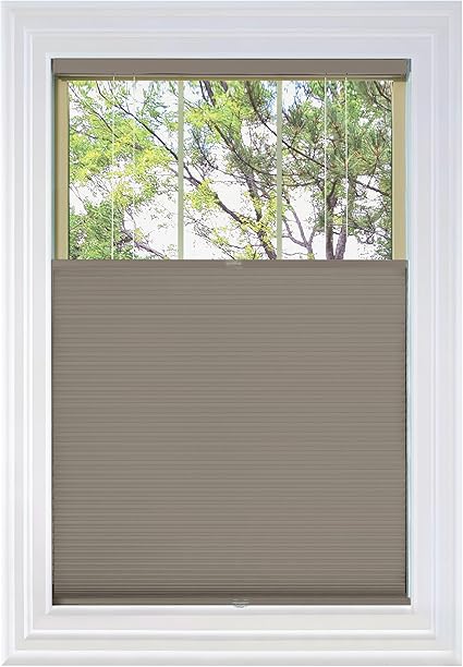 BlindsAvenue Cordless Top Down Bottom Up Cellular Honeycomb Shade, 9/16" Single Cell, Blackout, Warm Cocoa, Size: 34.5" W x 48" H