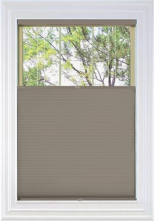 BlindsAvenue Cordless Top Down Bottom Up Cellular Honeycomb Shade, 9/16" Single Cell, Blackout, Warm Cocoa, Size: 34.5" W x 48" H