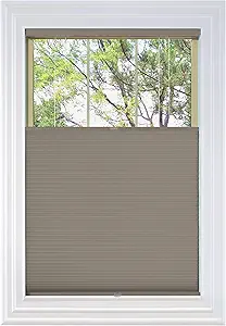 BlindsAvenue Cordless Top Down Bottom Up Cellular Honeycomb Shade, 9/16" Single Cell, Blackout, Warm Cocoa, Size: 34.5" W x 48" H