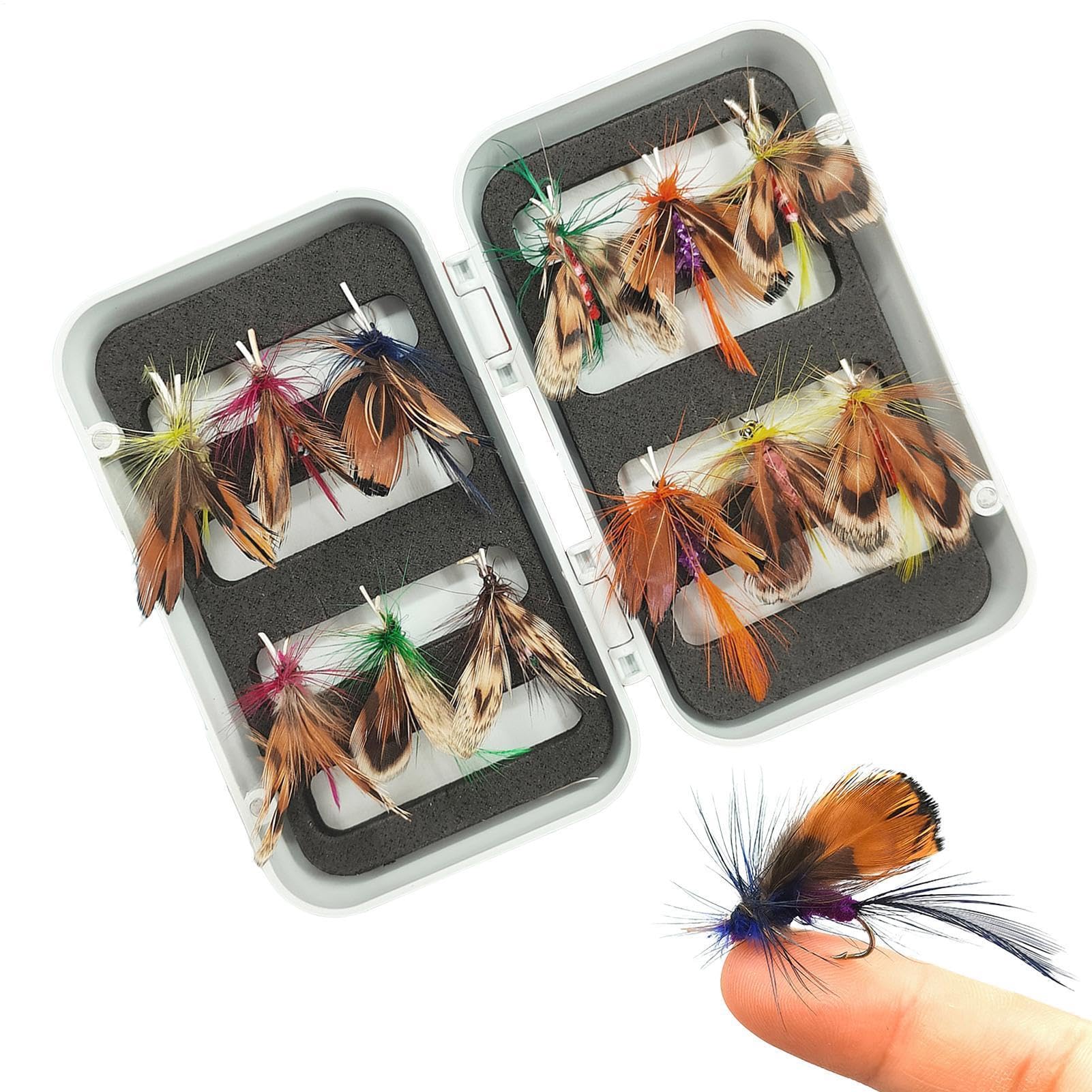Angelköder-Set mit Kunstködern Künstliche Schmetterlings-Angelköder | Handgefertigte Angelköder Für Das Angeln In Seen, Flüssen, Zum Werfen, Auf Reisen, Beim Camping, Schleppfischen, Für Barsch,