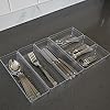 Modüler Organizer Set Mutfak Çekmece İçi Düzenleyici Çatal Kaşık Bıçak Organizeri Kristal (6'lı Set)