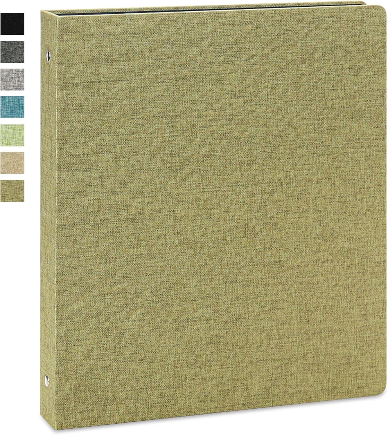 Vienrose Linen 3 Ring Binder 1 Inch, Letter Size, DarkGreen