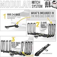 Vista 2 de Saris MHS Soporte de Bicicleta Sistema de Enganche Modular para Coches, Camiones y SUV, Portabicis de Aluminio Mecanizado con Precisión