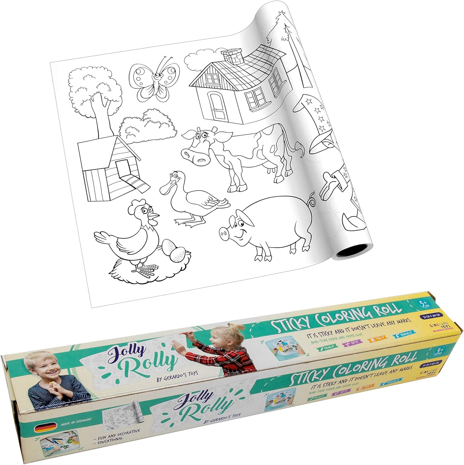 GERARDO'S Toys Colouring Paper Roll Fantasy For Kids. Kids Wallpaper