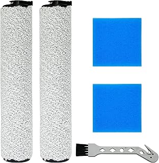 NEW400 Replacement Brush Roller & Foam Filters Kit for Eureka NEW400 Vacuum Cleaner - 2 Brush Rollers, 2 Foams, 1 Cleaning Tool Brush