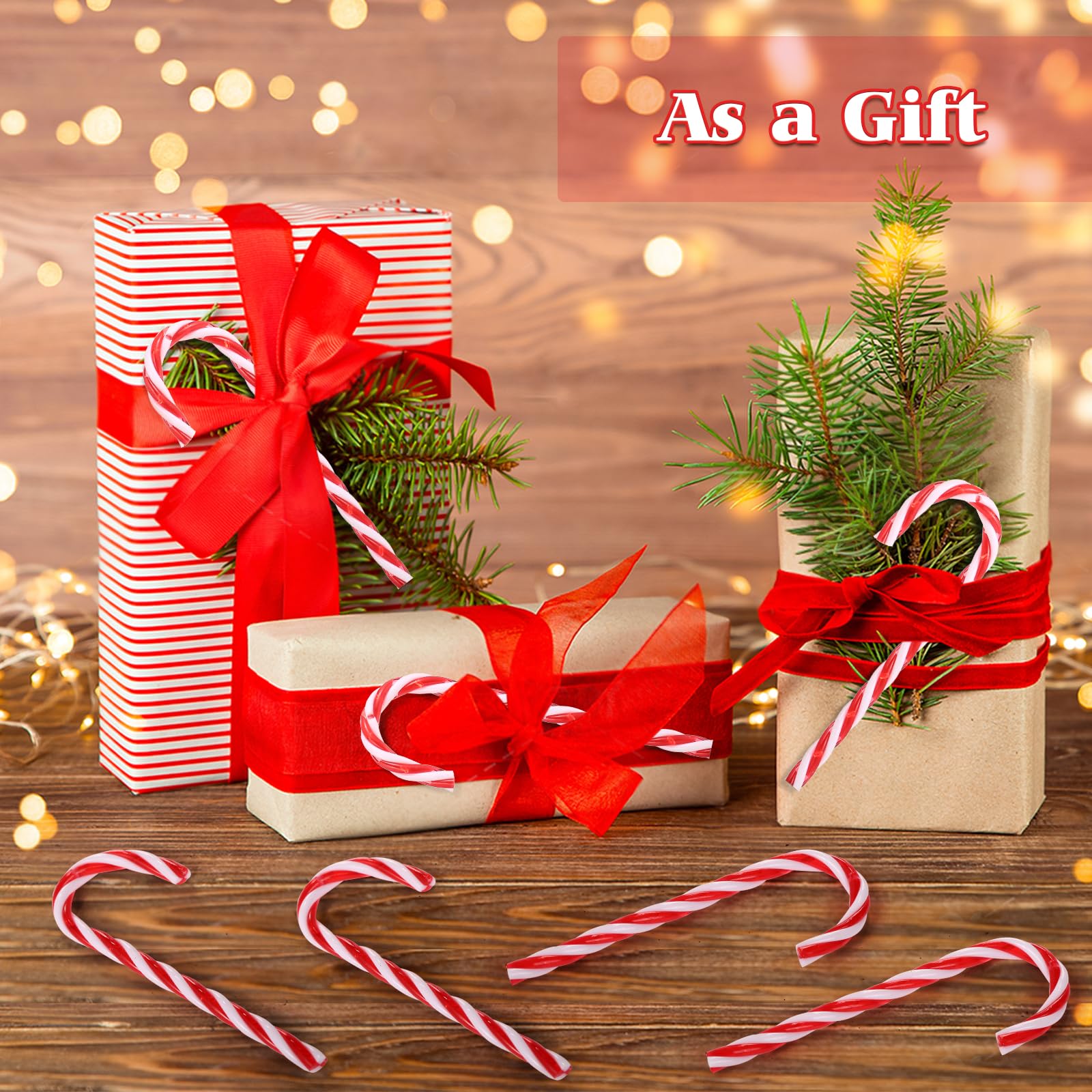 Naler 30pcs Candy Cane Christmas Decorations Christmas Tree ornaments Plastic Candy Canes for Hanging Tree Wall Home Party Christmas Decorations - Image 4