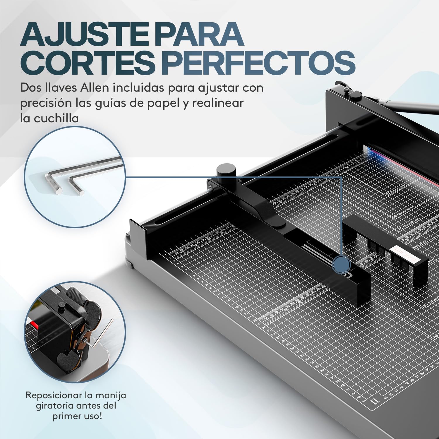 Guillotina de Papel A3 ACROPAQ Profesional, Corta hasta 400 Hojas, Base de Acero Pesado, Cierre de Seguridad