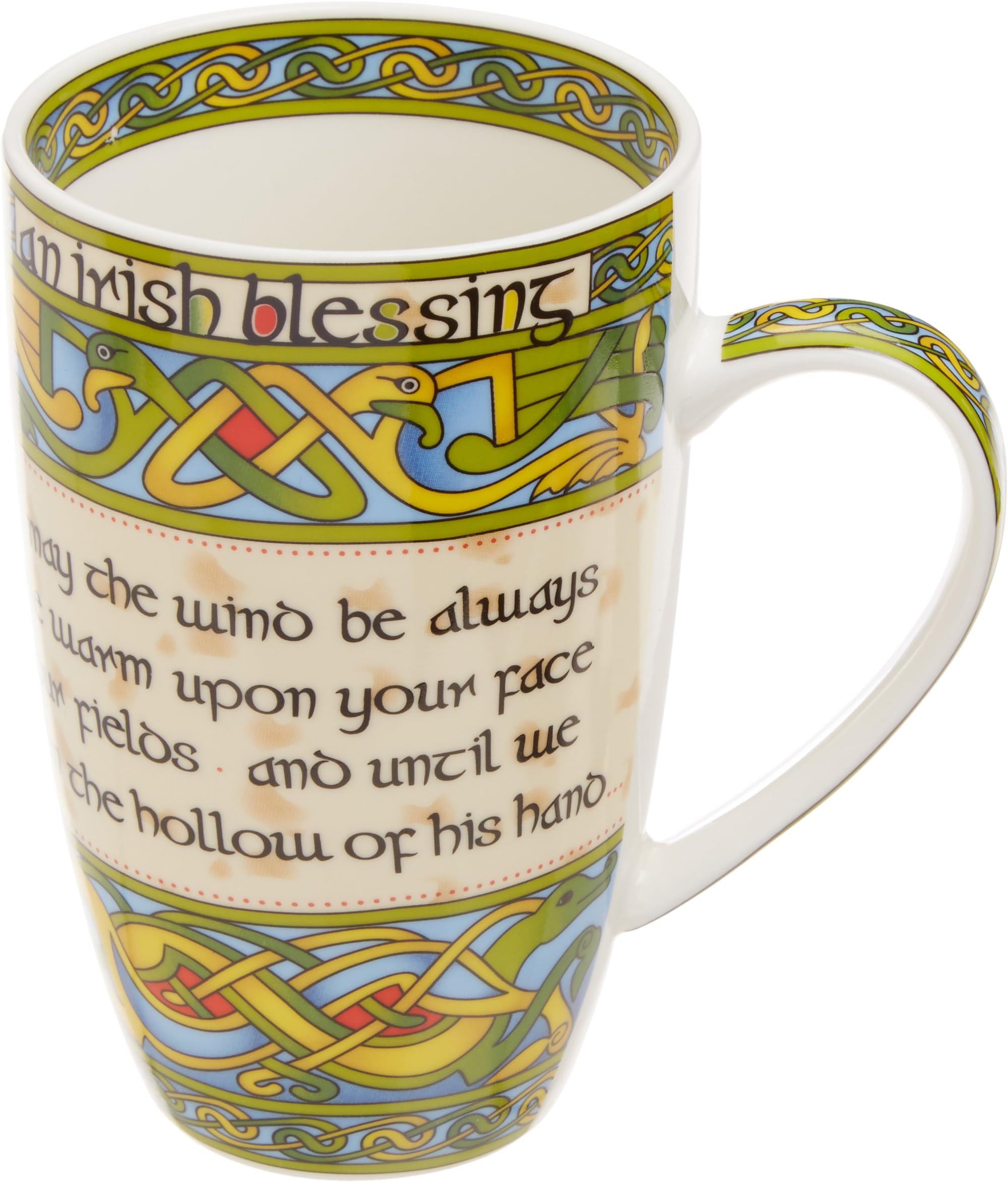 Irish Weave Bone China Mug Collection with Irish Blessing Print