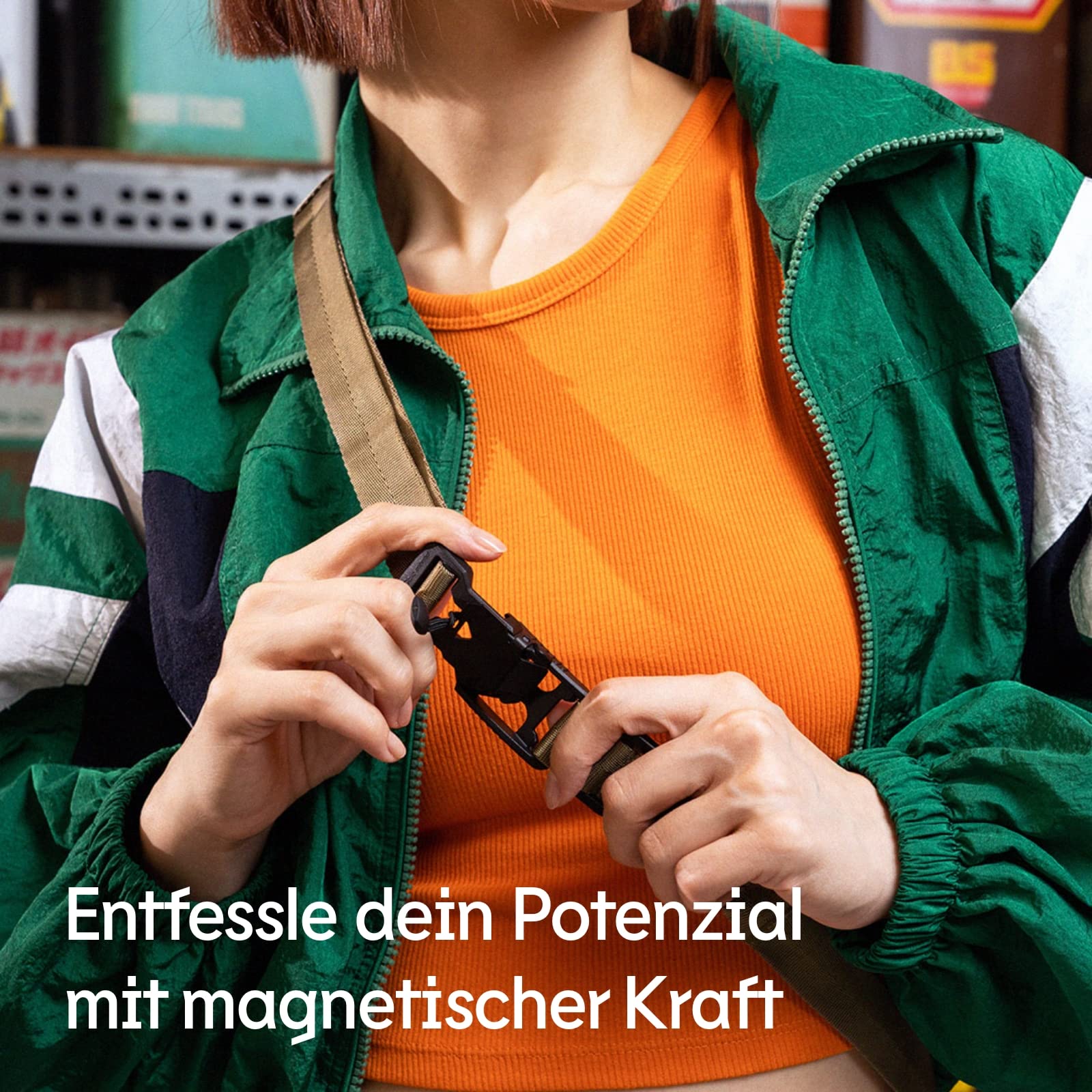 RHINOSHIELD Lanyard Gurtband | Magnetschnalle, verstellbare Länge, zusätzliche Schnallen zum Aufhängen von Zubehör wie Airpods, 25 mm Gurtband für maximalen Komfort (inklusive Adapter)