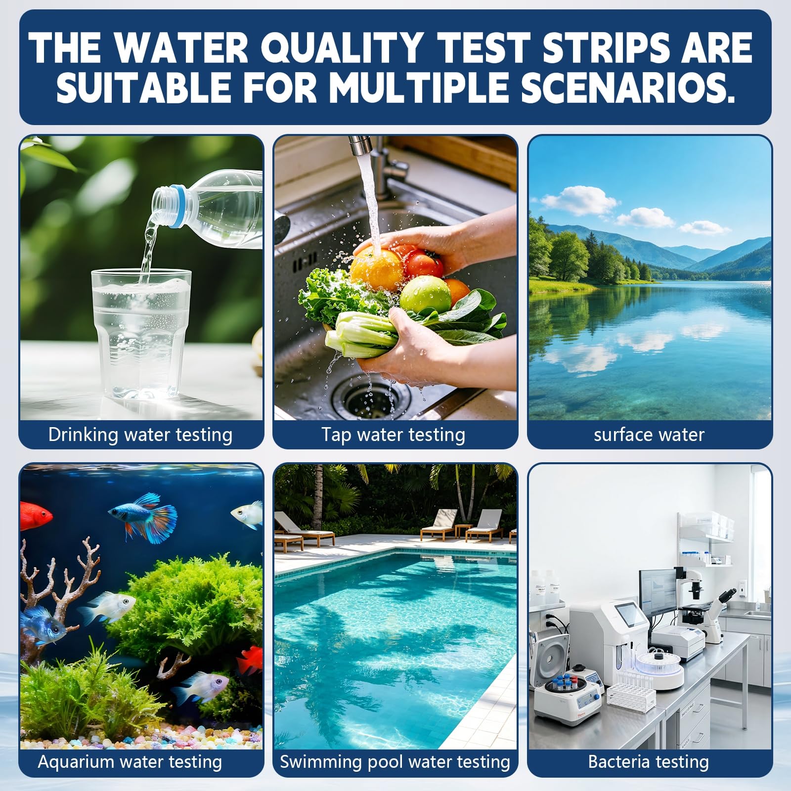 20 in 1 Water Tester for Drinking Water, Well Water Testing Kit, Suitable for Household Tap Water, Natural Water Quality Testing, Can Detect Water Hardness, Chlorine, Lead, Ph, Etc. (123 Test Strips) - image 5