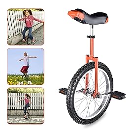 AW Orange 18 Inch Wheel Unicycle Leakproof Butyl Tire Wheel Cycling Outdoor Sports Fitness Exercise Health