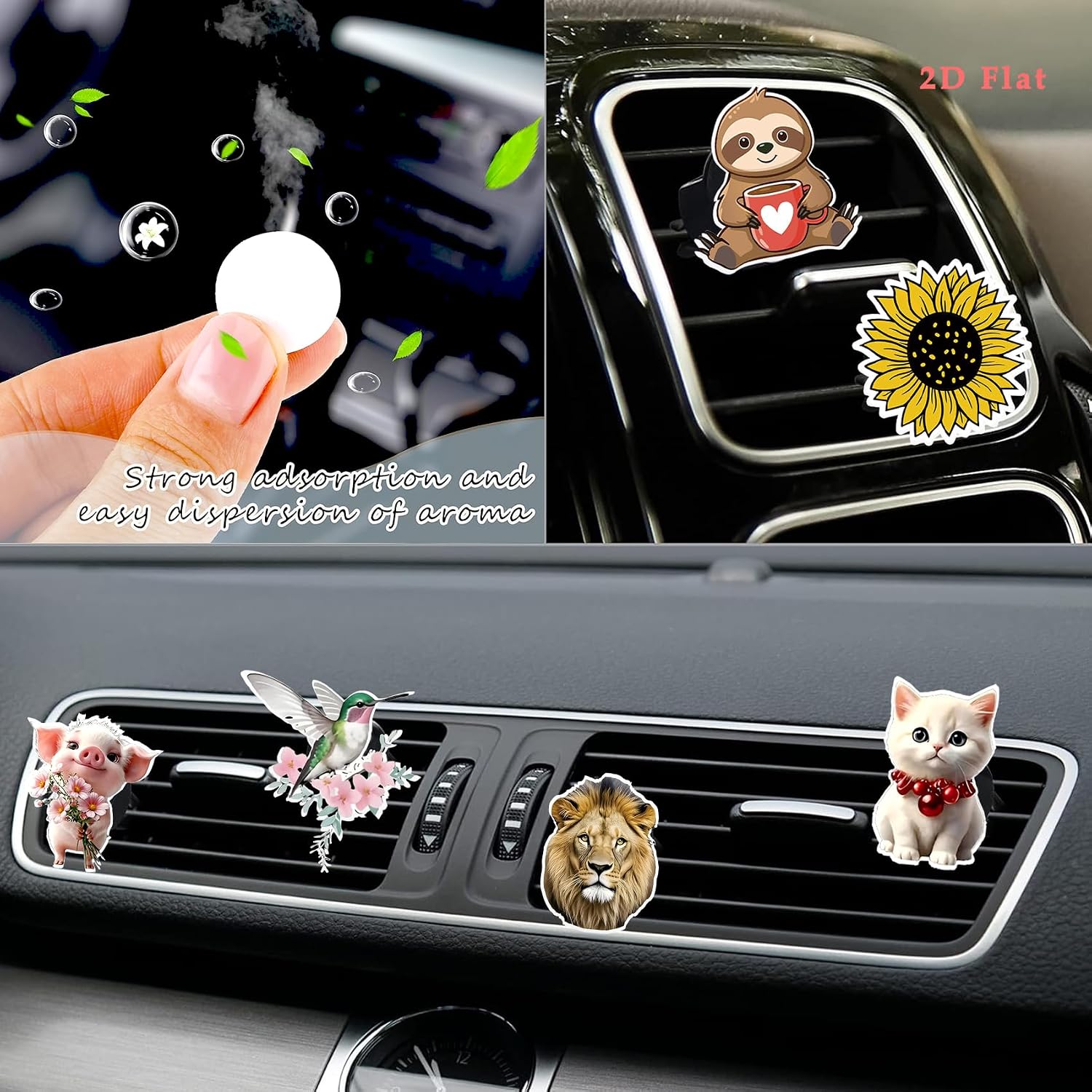 German Shepherd Dog Car Vent Freshener Clips Scented Air Conditioner Clip | Auto Vent Interior Decoration Car Accessories, German Shepherd Lovers Gifts for Men Women