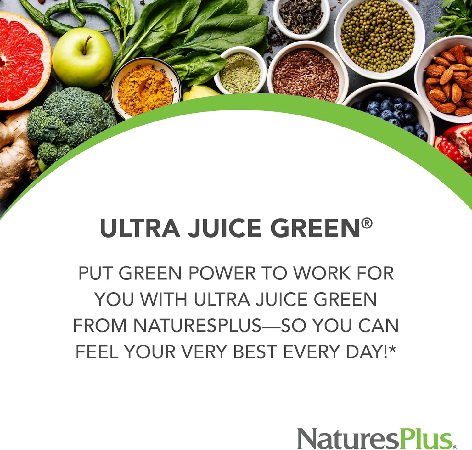 NaturesPlus Ultra Juice Green - 90 Bi-Layered Tablets, Pack of 2 - Supports Immune Health, Digestion & Energy Production - Organic, Non-GMO, Vegan, Gluten Free - 90 Total Servings