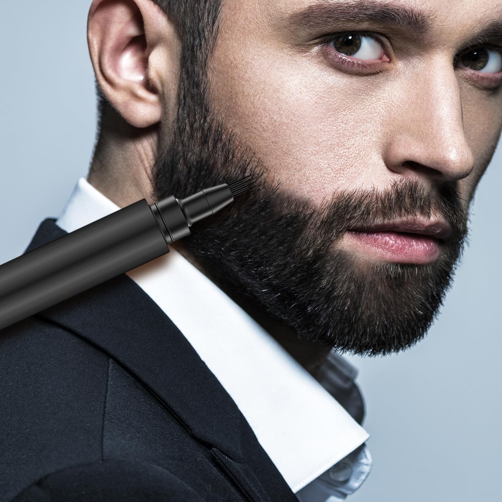 Lot De 2 Stylos Rechargeables Double Tête Pour Stylo à Barbe - Accessoire Barbe