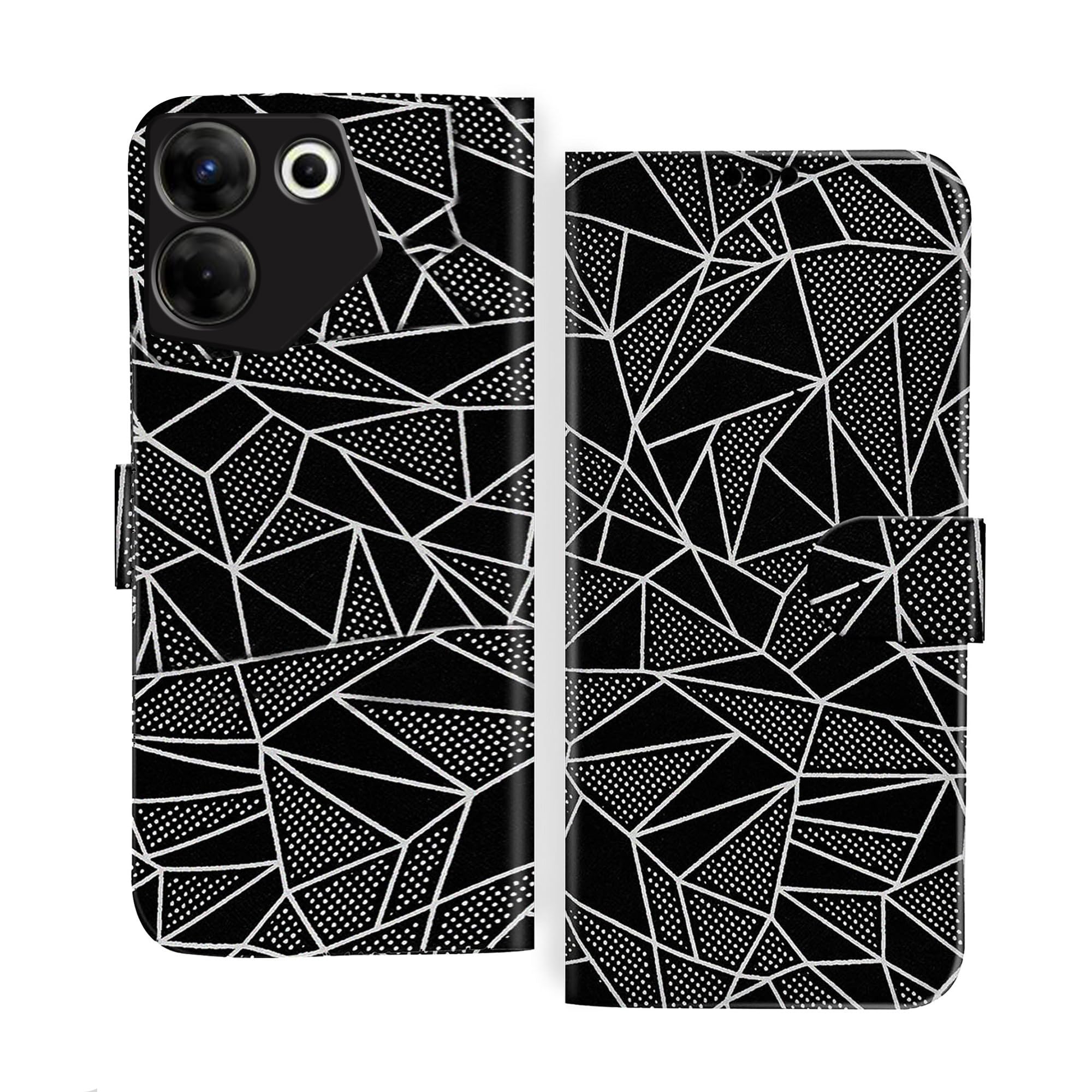 Knotyy Velvet Finish Faux Leather Flip Cover for Tecno Camon 20 Pro 5G with Foldable Stand & Cards Slots - Black (B0C9QTPMPR) Amazon Price History, Amazon Price Tracker