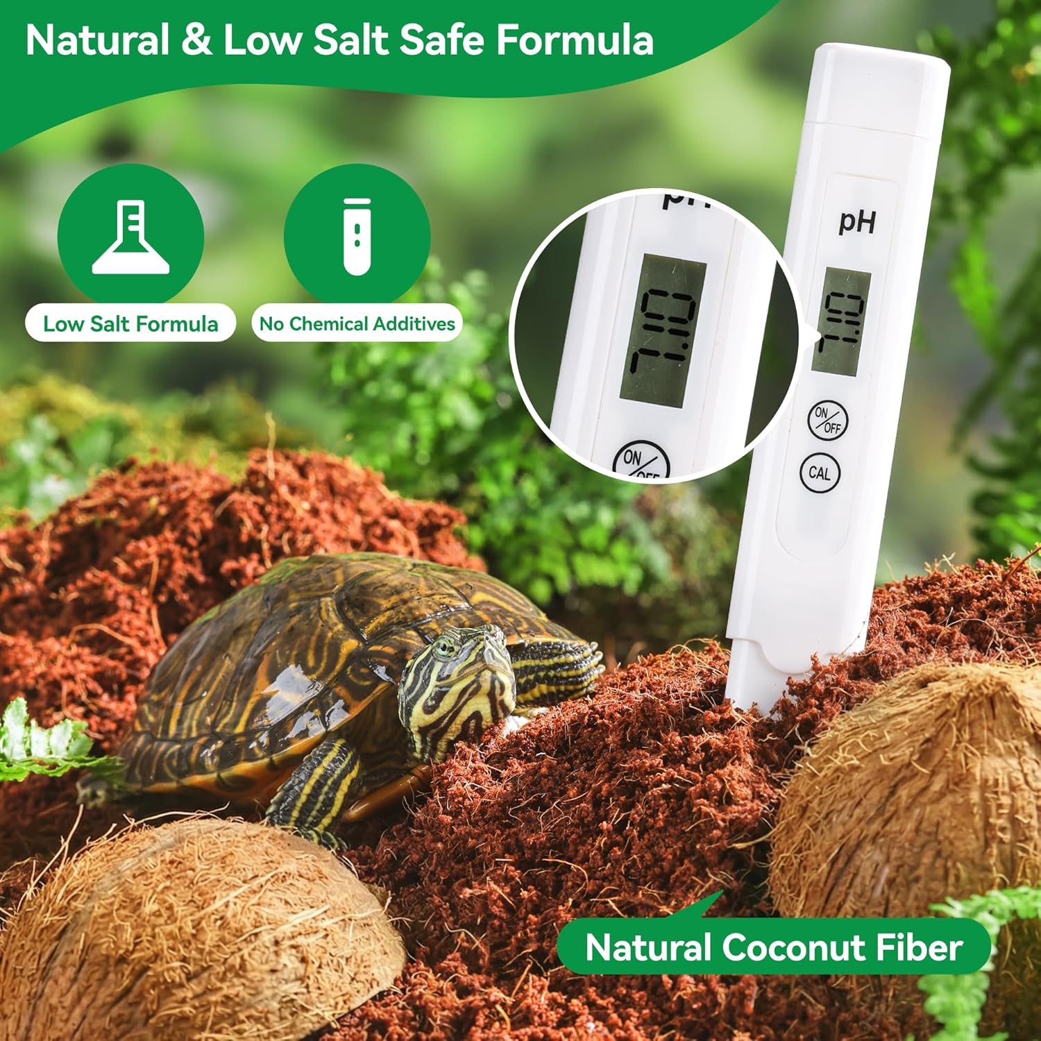 5 Pcs Organic Coconut Fiber Substrate, Biodegradable 100% Natural Coco Soil Brick, Multipurpose Eco-Friendly Terrarium Bedding for Reptiles, Tortoise, Bearded Dragon, Gecko, Snake & Amphibians
