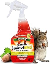 Nature's Mace Squirrel Mace, Squirrel Repellent Outdoor, 40 Ounce Spray, Squirrel and Chipmunk Repellent, Keep Squirrels Out of Your Garden, Attic, Bird Feeders, Fruit Trees, Plants, Potted Plants