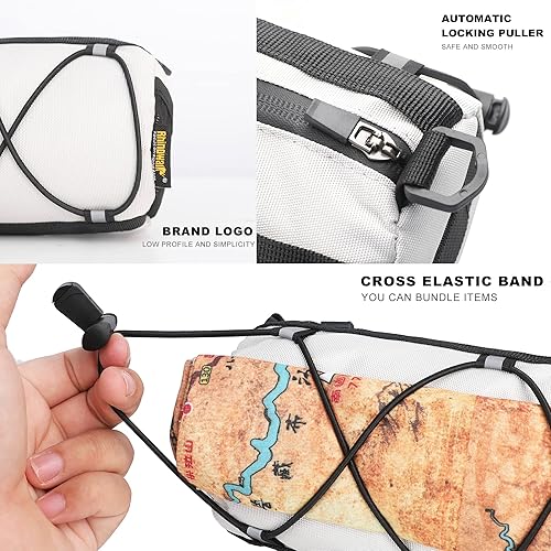Miniatura 51 de Rhinowalk Bolsa de manillar de bicicleta, bolsa delantera de bicicleta, bolsa de hombro bolsa de almacenamiento con correa para el hombro