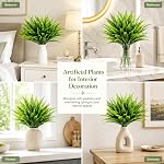 10PCS Fausse Fern en plein air - Ferns Plantes artificielles pour les fougères de plein air qui semblent vrais Boston Faux Stems de fern intérieur UV Plantes extérieures résistantes artificielles pour le décor de verglas de porc