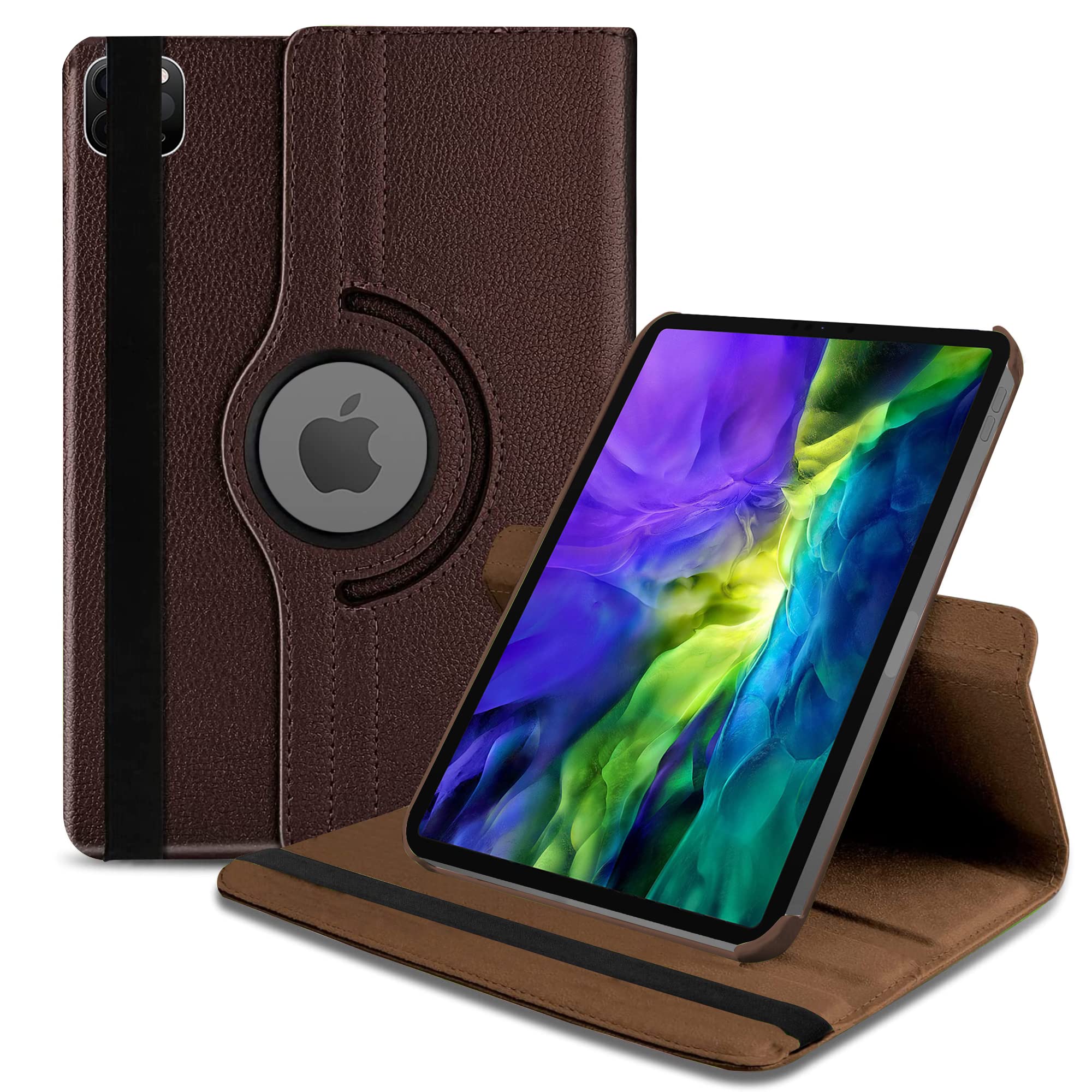 TGK Rotating Cover for iPad Pro 11 inch (2020/2021) 2nd/3rd Gen, Brown 360 Degree Leather Stand Case-image-24