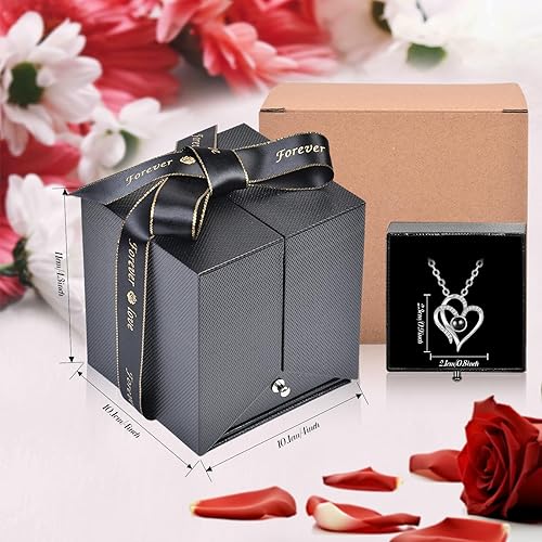 Miniatura 7 de Rosas preservadas en caja de regalo, flores frescas, regalos de cumpleaños, día de la madre y día de San Valentín para mujeres, flores para entrega