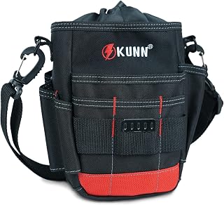 Tool Pouch with Belt Clip - Adjustable 1.5-Inch Belt/Shoulder Strap Tool Belt Bag for Organizer Tools - Electrician,Maintenance,HVAC,Contractor