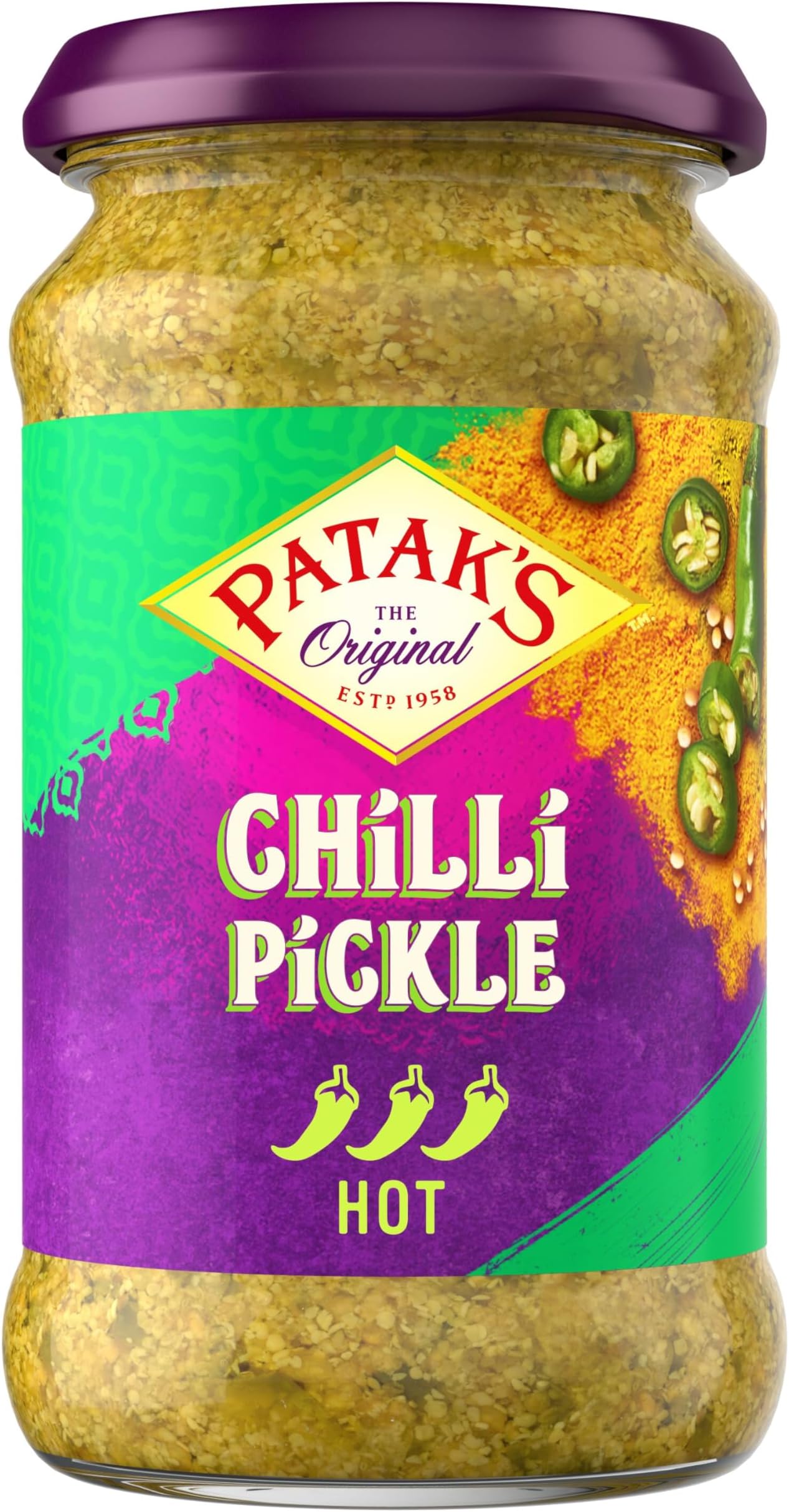 Chilli Pickle 283g | Delicious Blend Of Green Chilli, Aromatic Ginger & Traditional Indian Spices