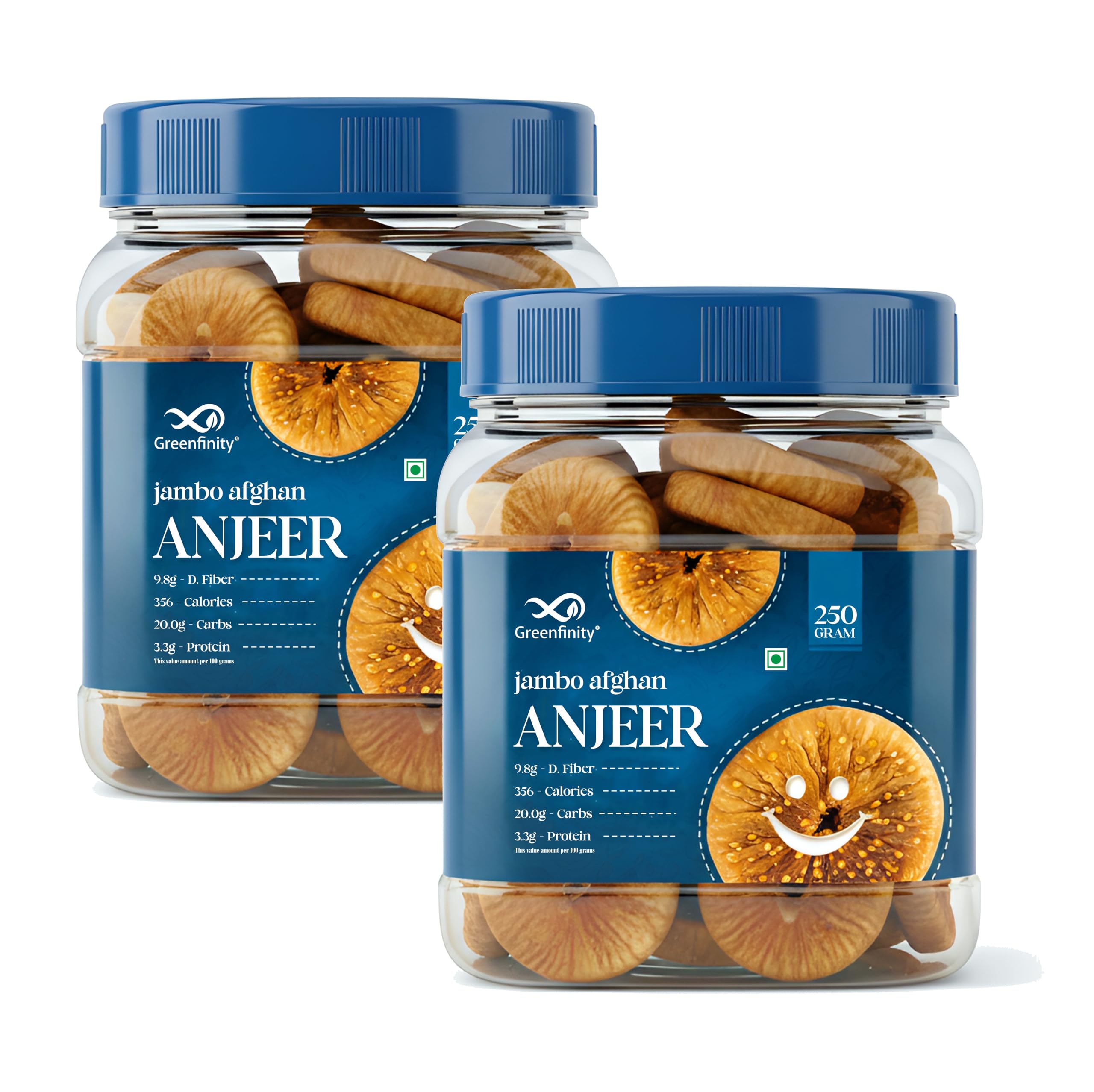 Greenfinity White Anjeer 500g | Premium Dried Figs | Vacuum-Packed Jar | Natural, Pure & Adulteration-Free | Rich in Fiber, Calcium & Antioxidants (250g [Pack of 2])-image-32