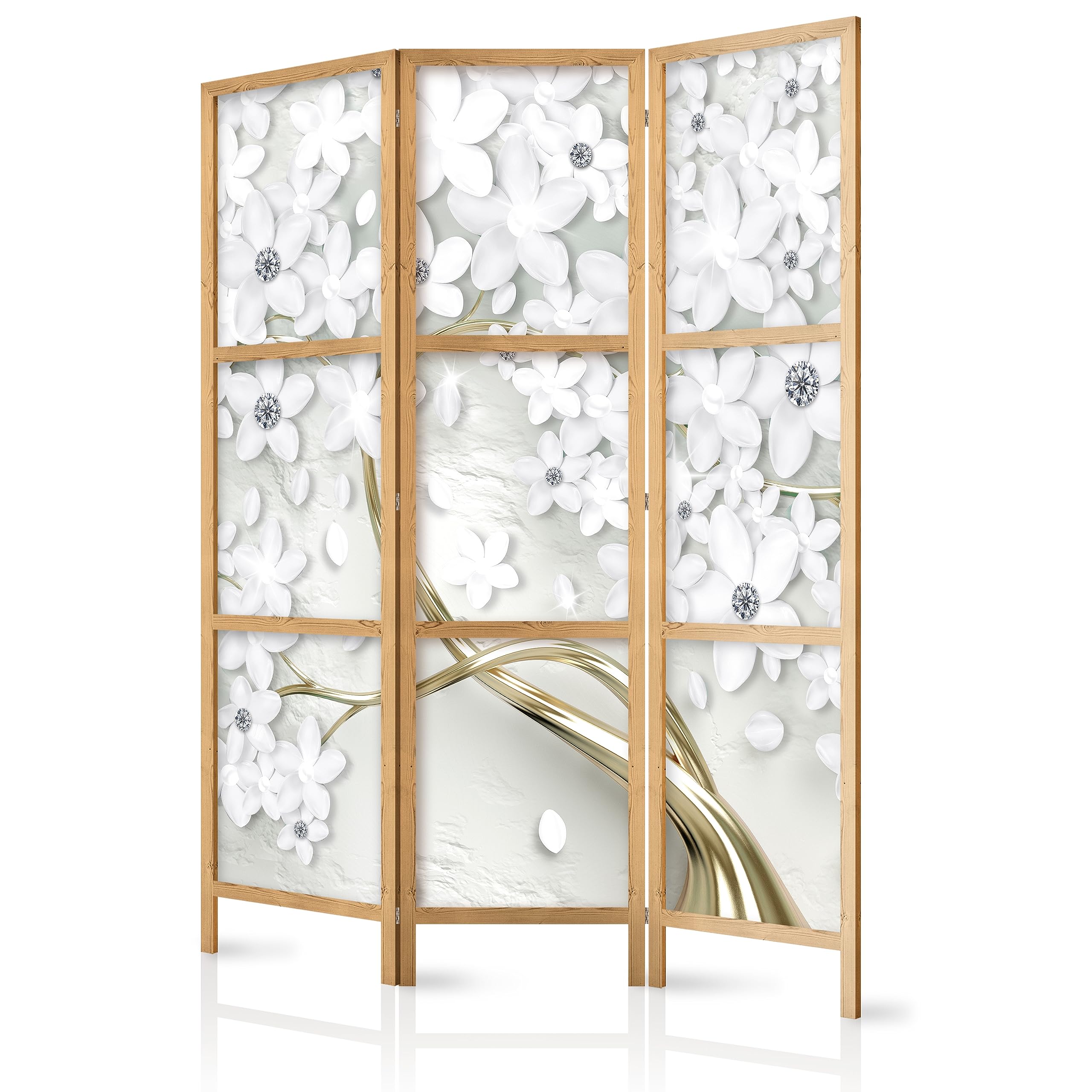 murando Room divider Flowers Tree Nature Diamond 135x171cm / 54"x68"