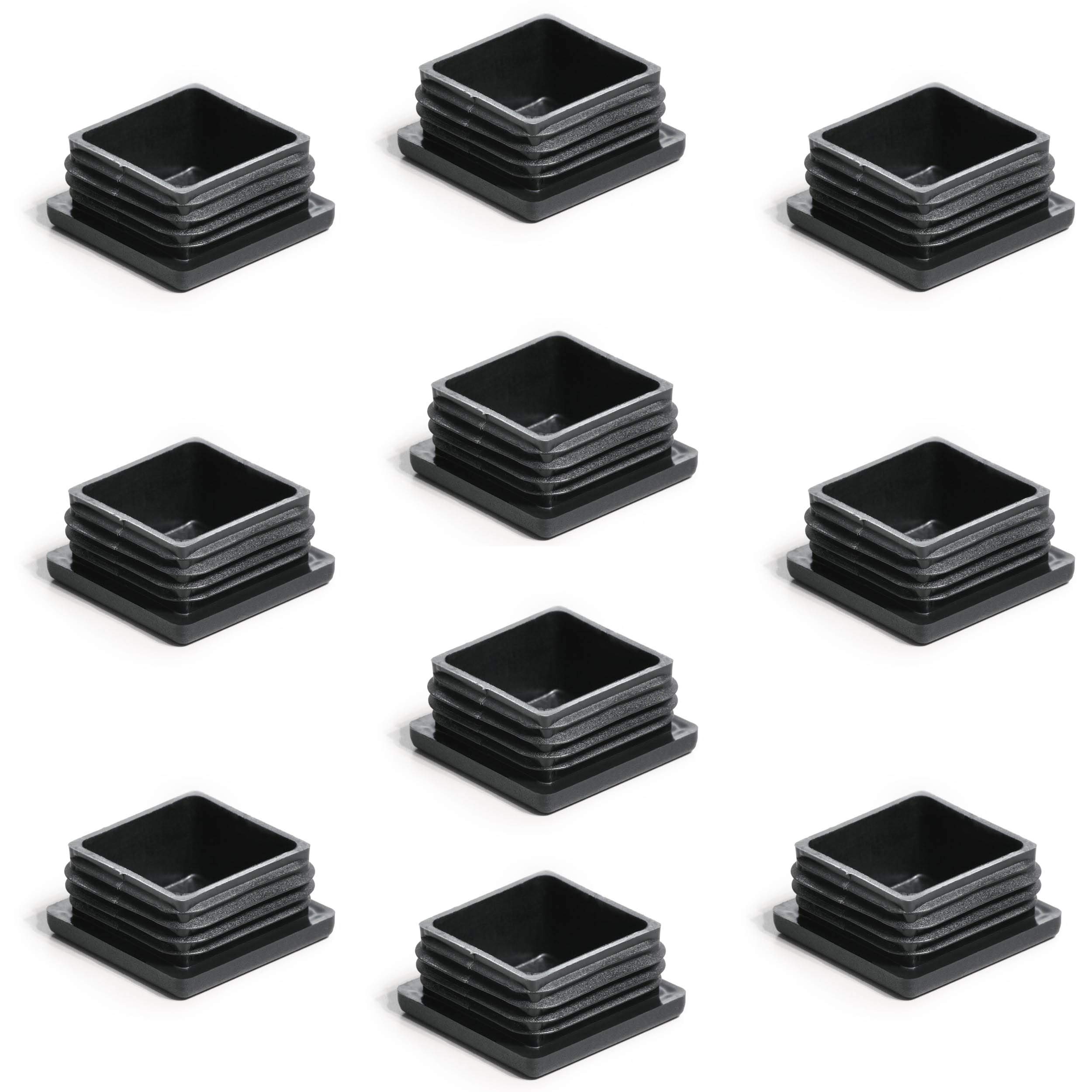 Enkotrade Lamellar Plugs for Square Pipes, 90 x 90 mm, Pipe Cover Made of High-Quality Polyethylene Plastic, Plugs, End Plugs, Caps, Gliders, Pipe Plugs, Square Pack of 10 โ image 1