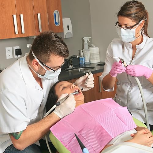 Miniatura 5 de 300 hojas desechables para baberos dentales de 13 x 18 pulgadas, 3 capas, impermeables, para dentistas, para clínicas, piercings de tatuaje,