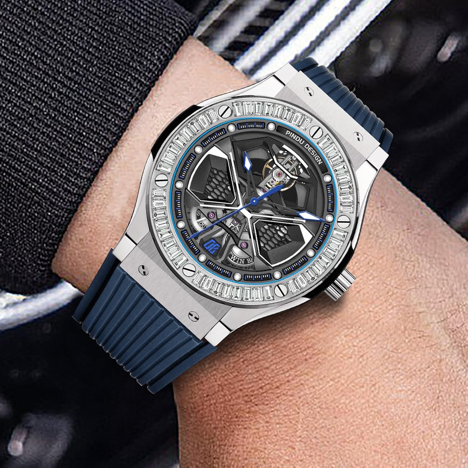 Relojes automáticos para hombres relojes de esqueleto para hombres