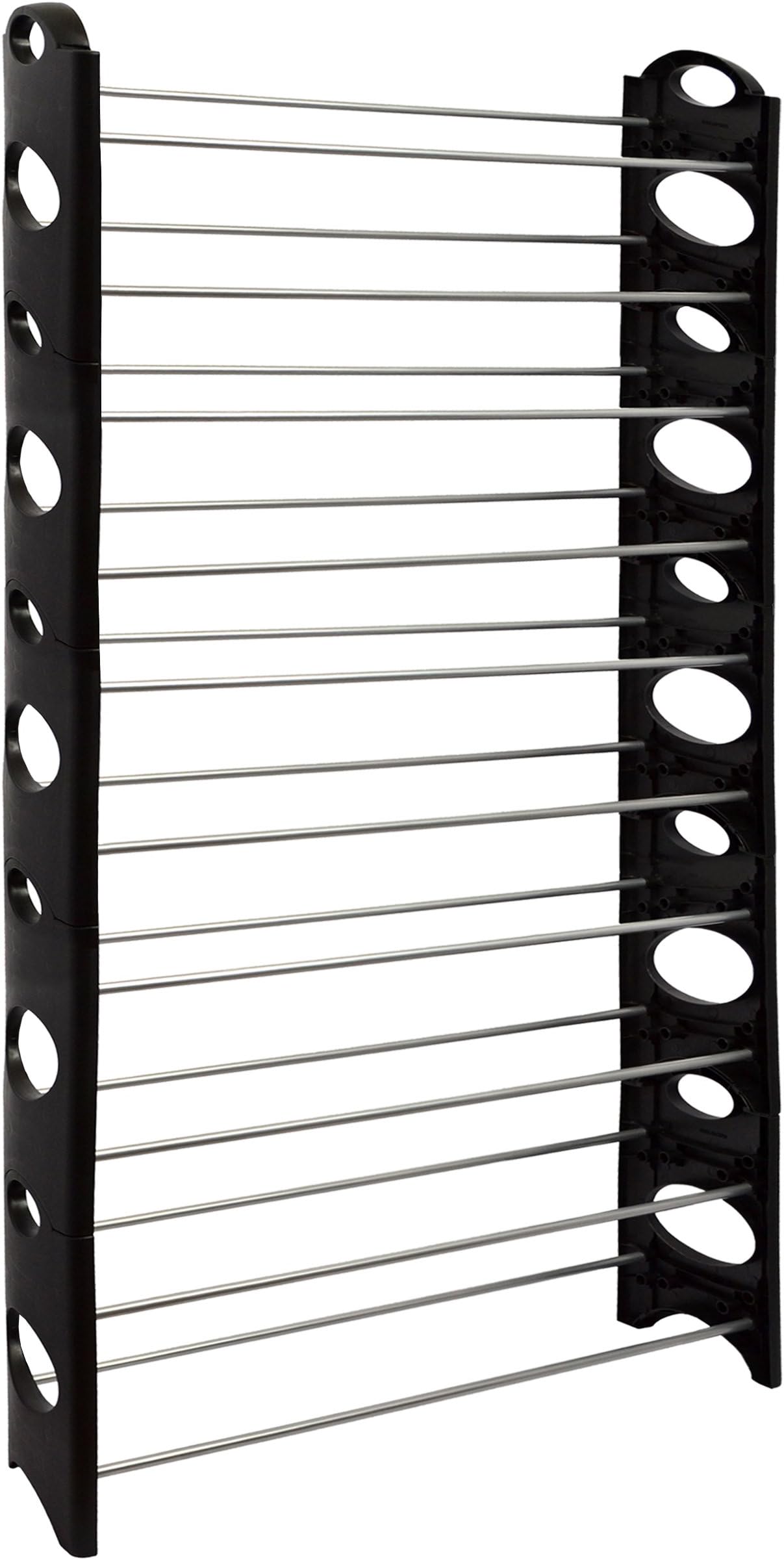 Linen Depot Direct 10-Tier Shoe Rack, Black