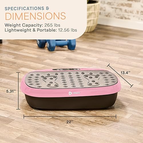 Miniatura 24 de Lifepro Vibration Plate Exercise Machine with Magnetic Acupoints - Full Body Vibration Platform for Beginners and Recovery - Ideal Lymphatic Negro