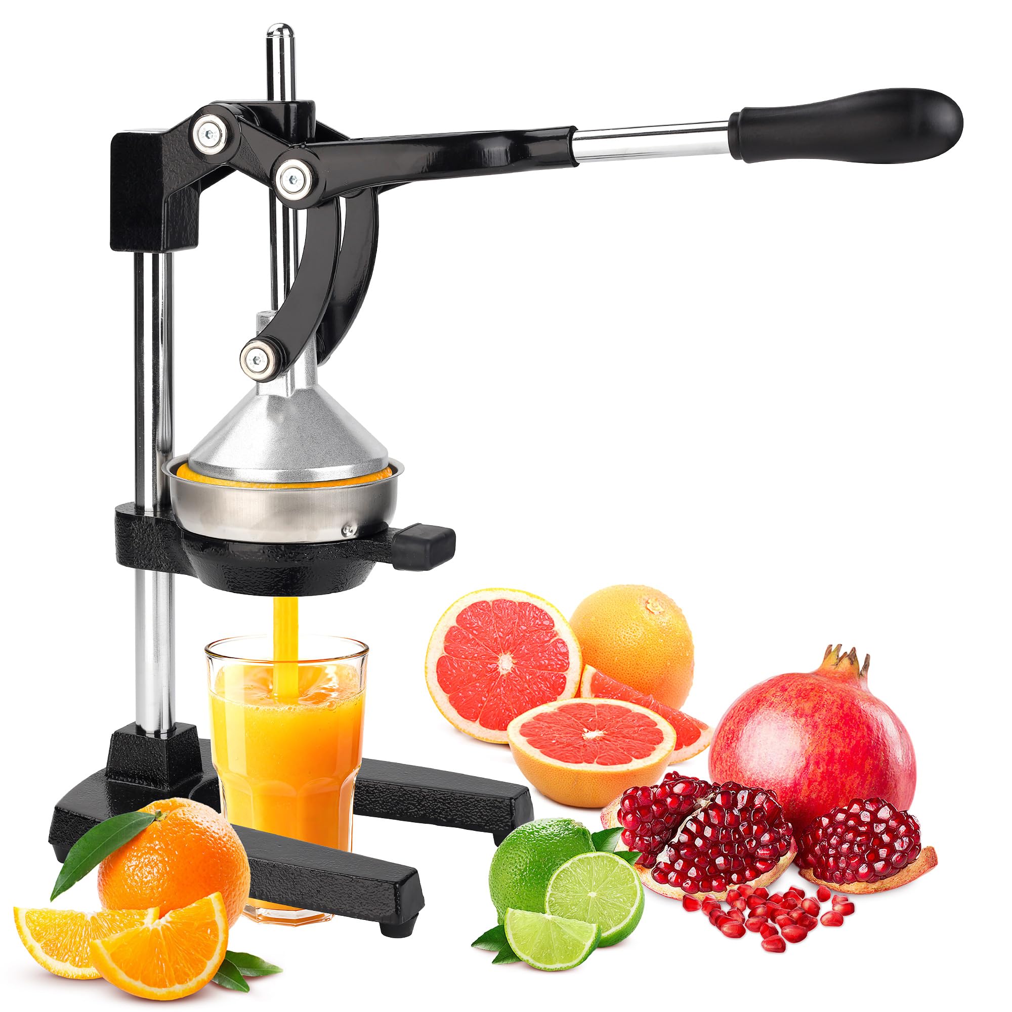 Cast Iron Juicer Heavy-Duty Manual Juicer Hand Press Citrus Juicer for Lemons Oranges Pomegranates Grapefruits and Other Fruits