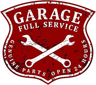 Finest-Folia Retro Vintage Aufkleber Sticker Old School Ace Kult Rockabilly (#28 Garage Full Service)