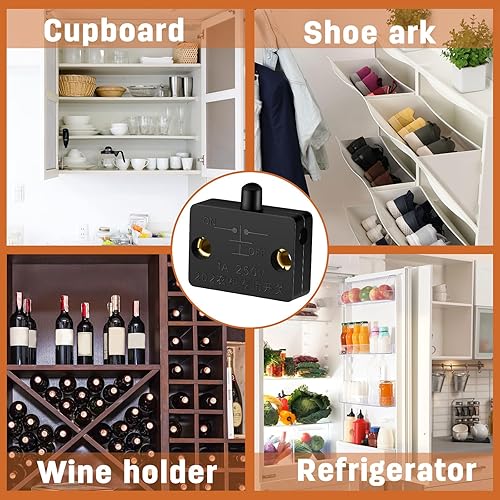 Miniatura 6 de Honoson Interruptor de puerta de armario para luz de armario, interruptor de lámpara activado por puerta táctil automática para armario aplicable a