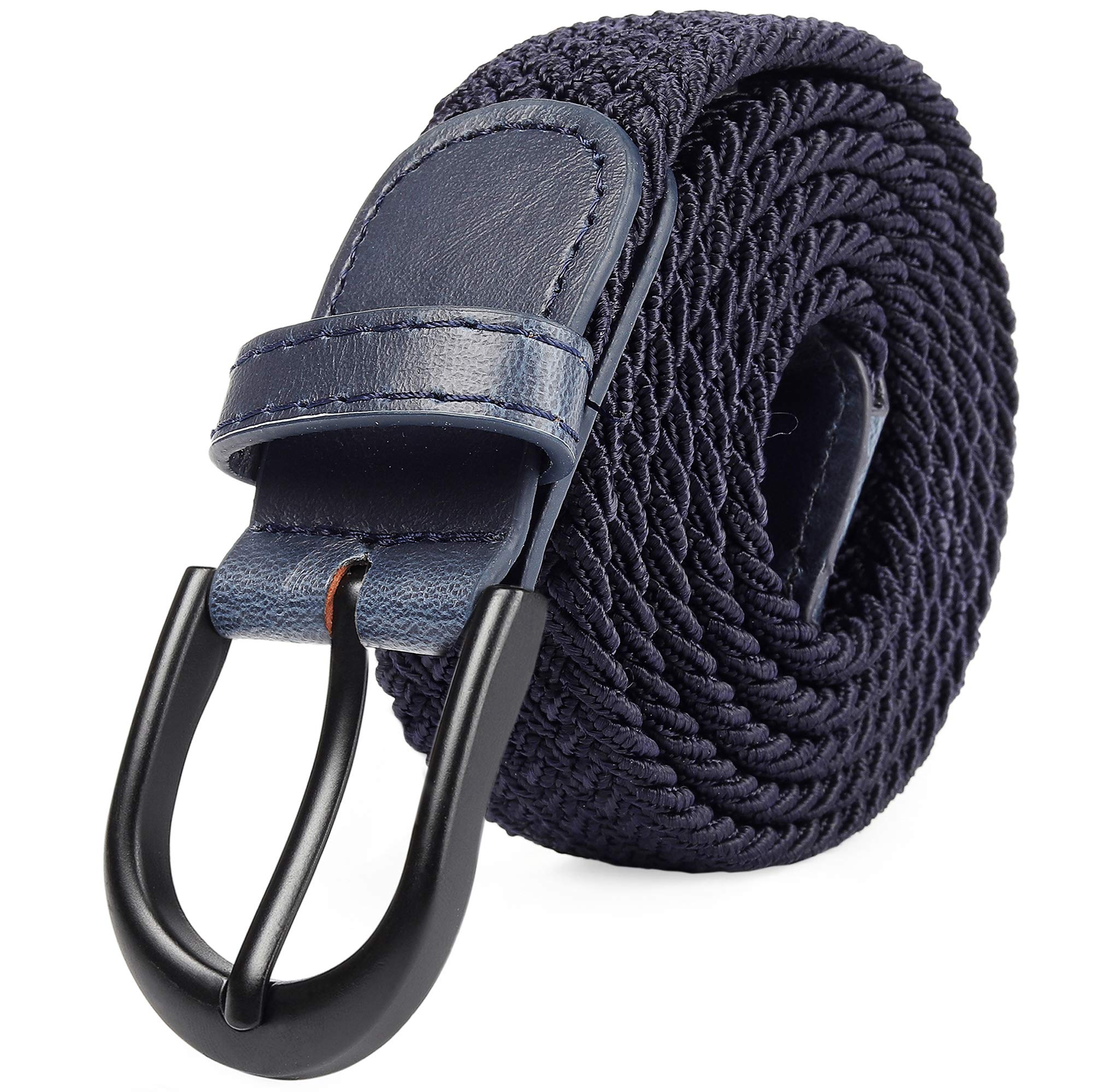 Ceinture Élastique Tressée Noire Marine pour Hommes et Femmes