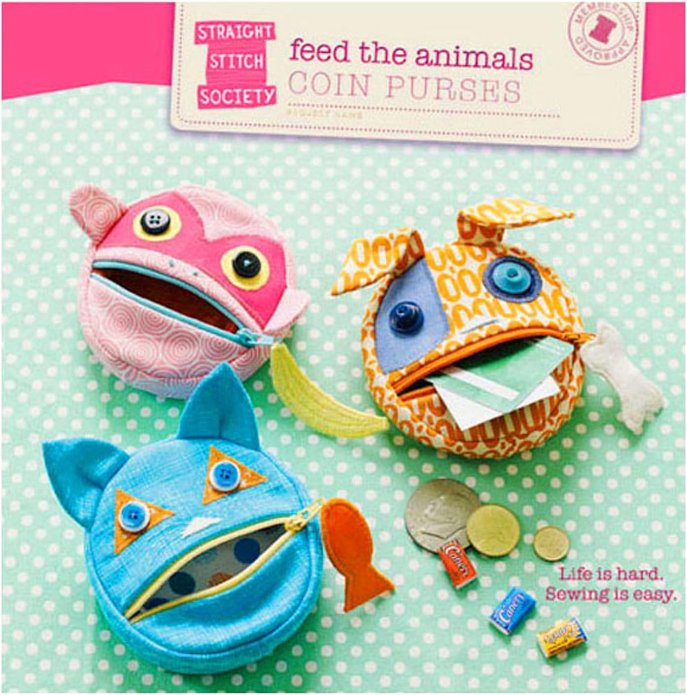 Feed The Animals Coin Purses Sewing Pattern