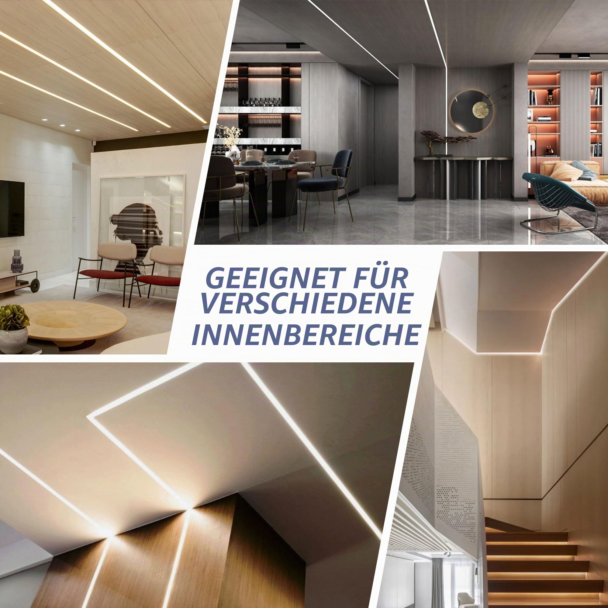 10 x LED Aluminium Profil weiB 2m für max Breite12.1mm Led Strip, L2000*17.4 * 7mm, Led Alu Profil Schiene U Form Eckprofil, LED Streifen Kanal und Diffusor (LED profil u form -2M, 10)